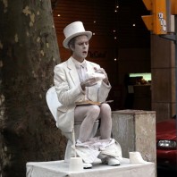 Любимцы Барселоны живые статуи на Лас Рамблас